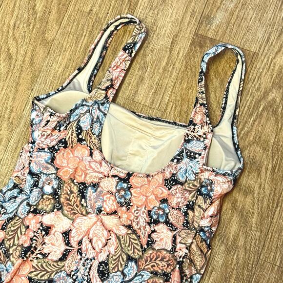 A Pea in the Pod Maternity Floral One-Piece Square Neckline Swimsuit Size Small - Picture 9 of 13